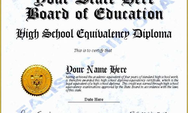 Free Ged Template Download Of Ged Certificate Template For Amazing Ged Certificate Template Download
