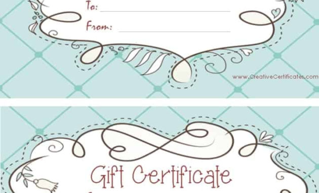 Free Gift Certificate Template Customize Online And For Fillable Gift Certificate Template Free
