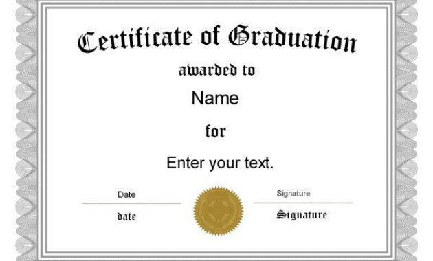 Free Graduation Certificate Templates Customize Online In Graduation Gift Certificate Template Free