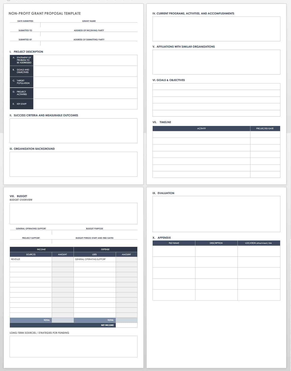 Free Grant Proposal Templates Smartsheet With Regard To Funding Proposal Template