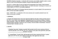Free Hipaa Business Associate Agreement Baa Template In Business Associate Agreement Hipaa Template