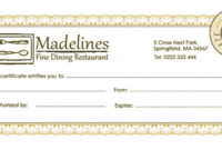 Free Holiday Gift Certificate Templates In Photoshop And In Restaurant Gift Certificate Template 2018 Best Designs