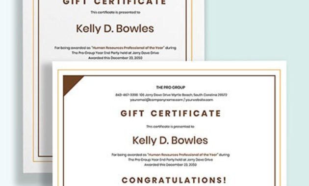 Free Hr Certificate Templates Word Doc Psd Google Within Best Indesign Gift Certificate Template
