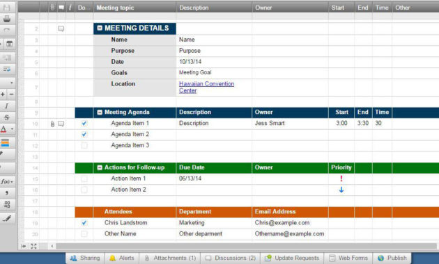 Free Meeting Agenda Templates Smartsheet With Regard To Printable Project Management Meeting Agenda Template