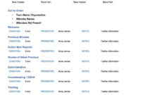 Free Meeting Agenda Templates Smartsheet Within Best Template For Business Meeting Agenda