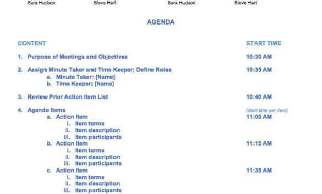 Free Meeting Agenda Templates Smartsheet Within Quality Conference Call Agenda Template
