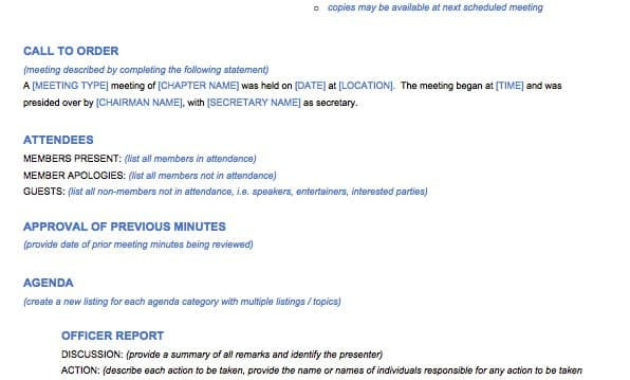 Free Meeting Minutes Template For Microsoft Word Throughout Free Meeting Minutes Template Doc