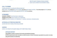 Free Meeting Minutes Template For Microsoft Word With Meeting Minutes Template Microsoft Word