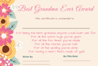 Free Mother&amp;#039;S Day Printable Certificate Awards For Mom And With Regard To Player Of The Day Certificate Template