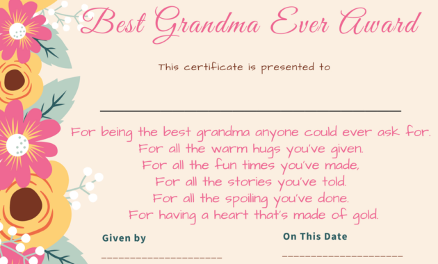 Free Mother'S Day Printable Certificate Awards For Mom And With Regard To Player Of The Day Certificate Template