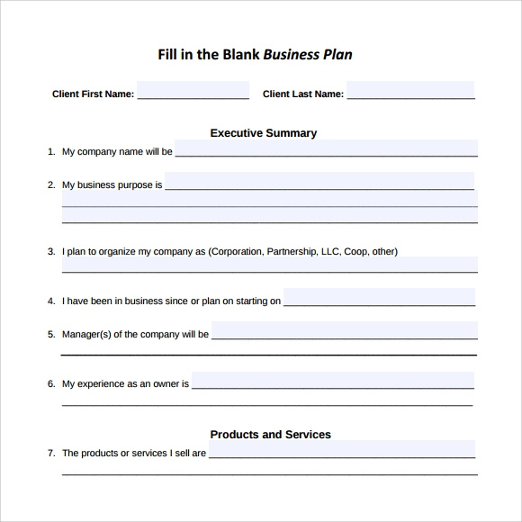 Free Ms Word One Page Business Plan Template Inside One Page Business Plan Template Word