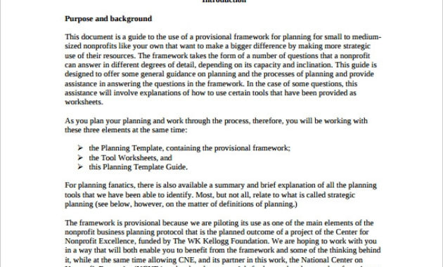Free Non Profit Business Plan Template Sanjonmotel Regarding Sample Non Profit Business Plan Template