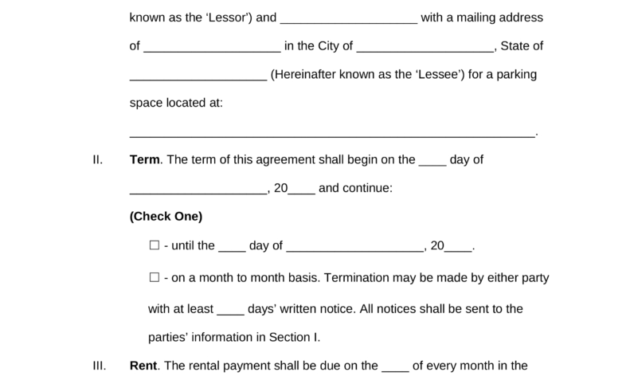 Free Parking Space Rental Lease Agreement Template Pdf Intended For Self Storage Business Plan Template