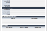 Free Pdf Business Plan Templates Smartsheet Regarding 1 Page Business Plan Templates Free