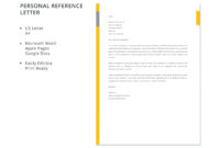 Free Personal Reference Letter Template In Microsoft Word Pertaining To Business Reference Template Word