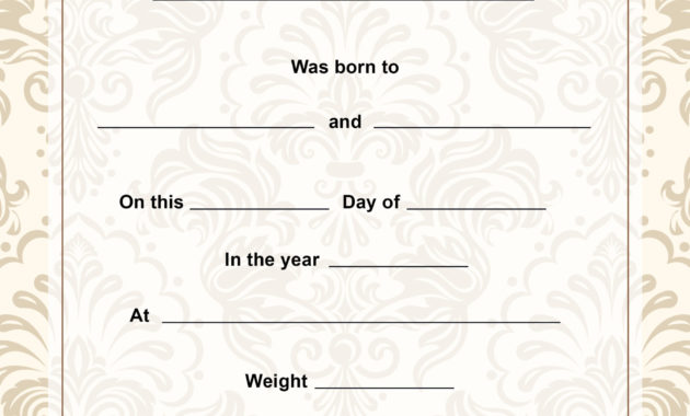 Free Pet Birth Certificate Template For Your Needs Throughout Free Pet Birth Certificate Template