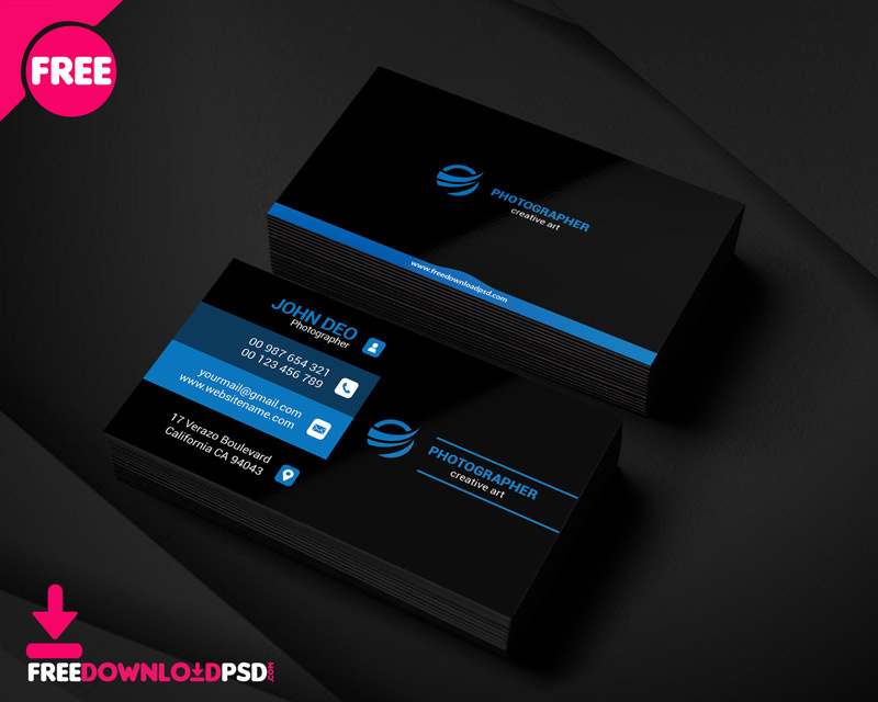 Free Photography Business Card Freedownloadpsd For Business Card Template Photoshop Cs6