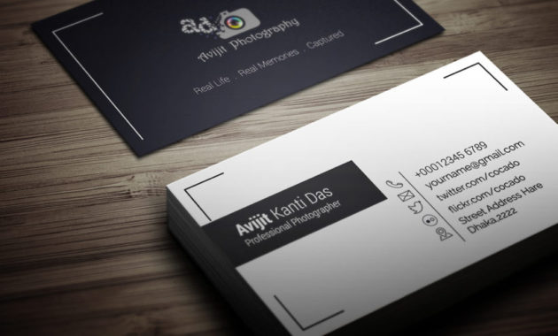 Free Photography Business Card Within Photography Business Card Template Photoshop