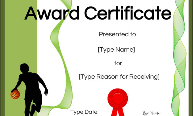 Free Printable Basketball Certificates Edit Online And For Tennis Participation Certificate
