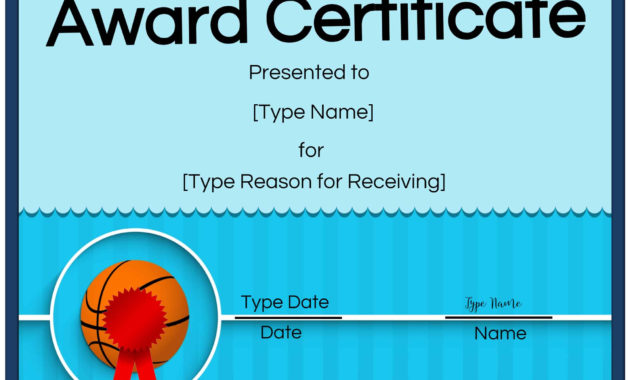 Free Printable Basketball Certificates Edit Online And Within Basketball Certificate Templates