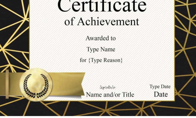 Free Printable Certificate Of Achievement Customize Online Intended For Certificate Of Attainment Template