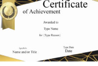 Free Printable Certificate Of Achievement Customize Online Throughout Quality Free Printable Certificate Of Achievement Template