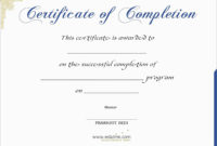 Free Printable Certificate Of Completion Multigry In For Best Certificate Of Completion Template Free Printable