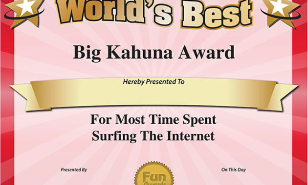 Free Printable Certificates Funny Printable Certificates In Funny Certificates For Employees Templates