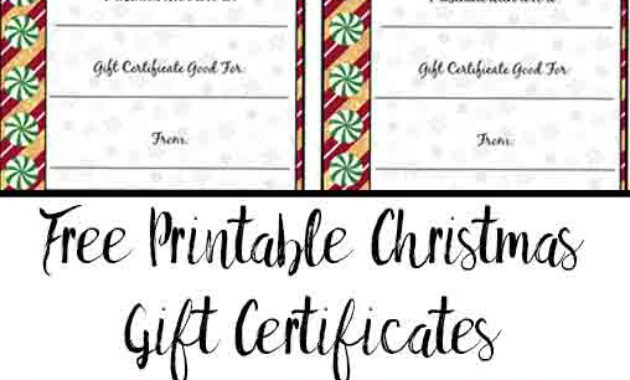 Free Printable Christmas Gift Certificates 7 Designs Regarding Free Free Printable Best Wife Certificate 7 Designs