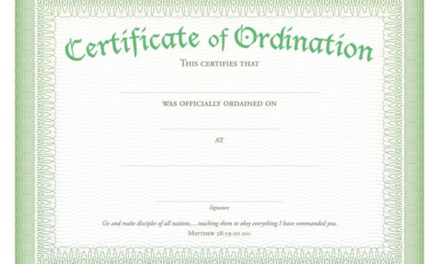 Free Printable Deaconess Ordination Certificate Tutore For Quality Ordination Certificate Templates