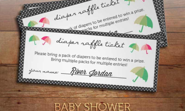 Free Printable Diaper Raffle Tickets For Baby Showers With Baby Shower Winner Certificate Template 7 Ideas