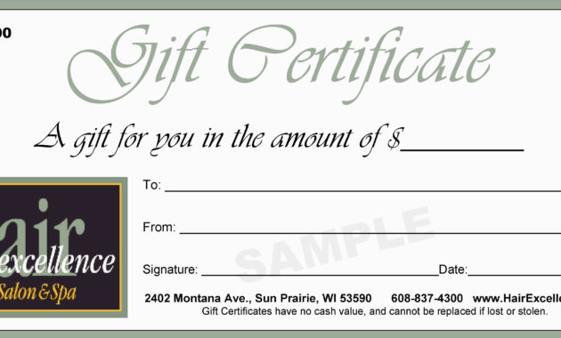 Free Printable Gift Certificates For Hair Salon Free Throughout Amazing Beauty Salon Gift Certificate