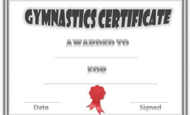 Free Printable Gymnastics Awards Customize Online In Dance Award Certificate Template