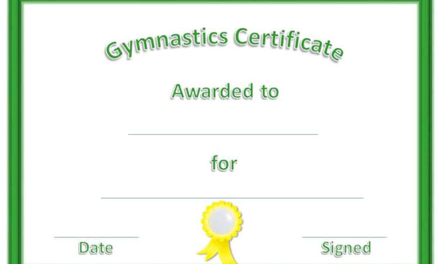 Free Printable Gymnastics Awards Customize Online Throughout Printable Gymnastics Certificate Template