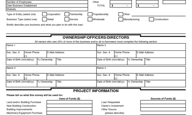 Free Printable Loan Document Form Generic For Business Proposal For Bank Loan Template