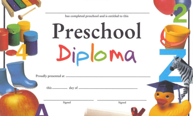 Free Printable Preschool Graduation Certificates Planner With Regard To Awesome 10 Kindergarten Graduation Certificates To Print Free