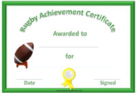 Free Printable Rugby Award Certificate Inside Most Improved Player Certificate Template