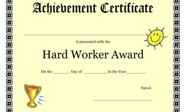 Free Printable Student Award Certificate Template Free Throughout Quality Academic Achievement Certificate Templates