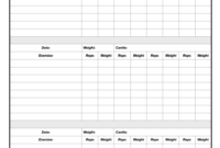Free Printable Workout Logs 3 Designs For Your Needs Within Amazing Weekly Work Log Sheet Template