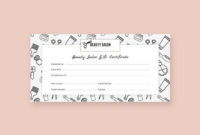 Free Salon Gift Certificate Template Word Doc Psd For Quality Free Spa Gift Certificate Templates For Word