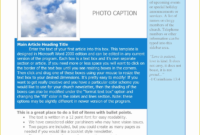 Free Sample Newsletter Templates Microsoft Word Of Word Within Free Business Newsletter Templates For Microsoft Word