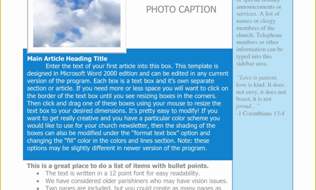 Free Sample Newsletter Templates Microsoft Word Of Word Within Free Business Newsletter Templates For Microsoft Word
