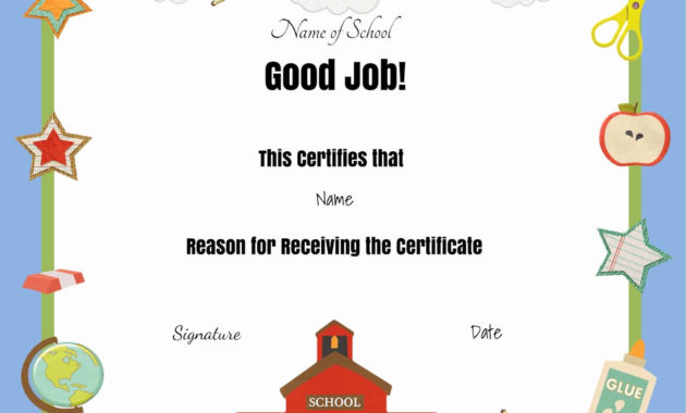 Free School Certificates Awards For Amazing Good Behaviour Certificate Templates