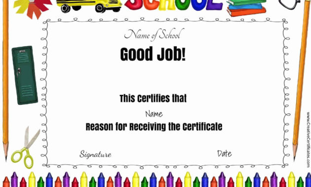 Free School Certificates Awards In Star Reader Certificate Template