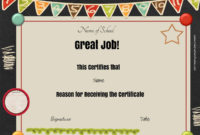 Free School Certificates Awards Regarding Pe Certificate Templates