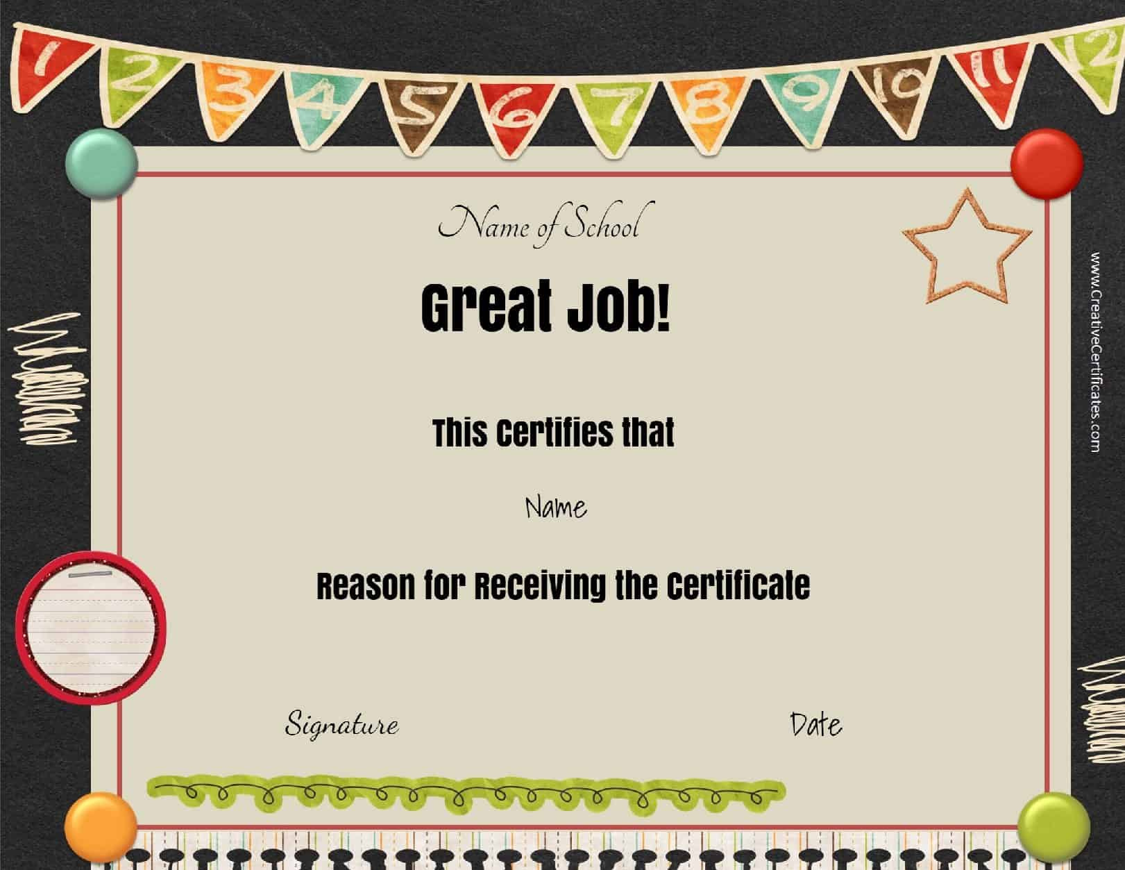 Free School Certificates Awards Regarding Pe Certificate Templates