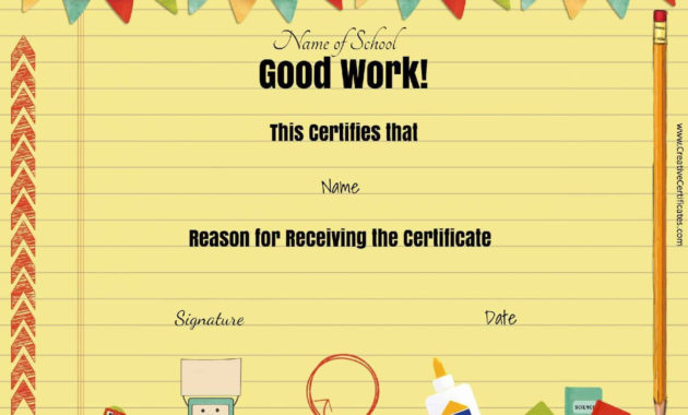 Free School Certificates Awards Throughout Best Physical Education Certificate Template Editable