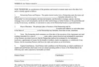 Free Small Business Partnership Agreement Doc Fill Online Inside Small Business Agreement Template