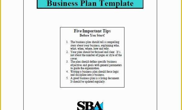 Free Small Business Plan Template Pdf Of Small Business Inside Sba Business Plan Template Pdf