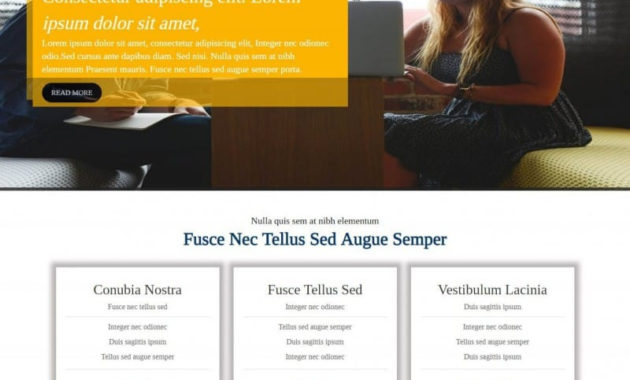 Free Small Company Bootstrap Template In Bootstrap Templates For Business